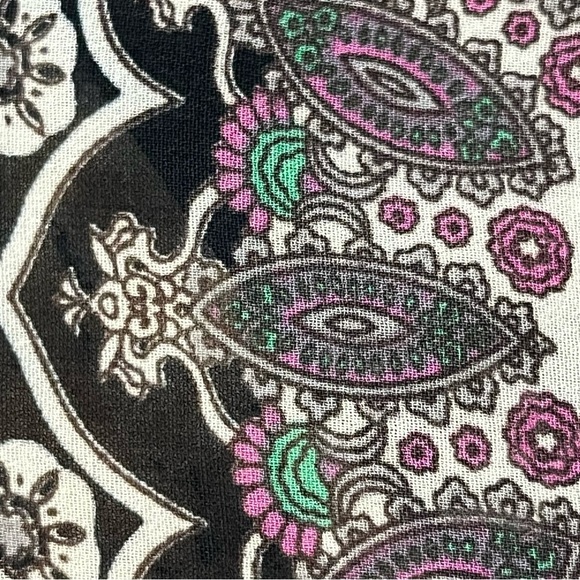 Kimono Cardigan Blouse Chiffon Paisley  Boho Beach Sheer Long Lined Coastal Goth - Picture 7 of 8